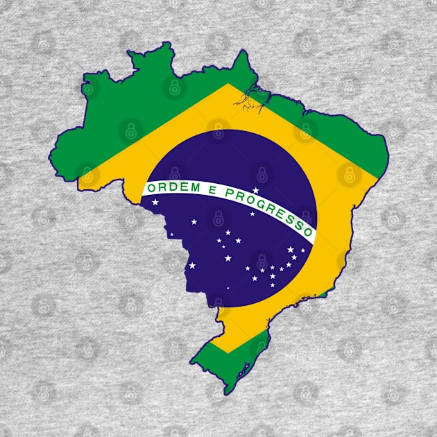 Brazil Flag Map by Historia